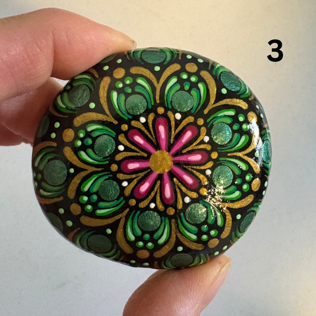 Hand-Painted Peyote Garden Stone