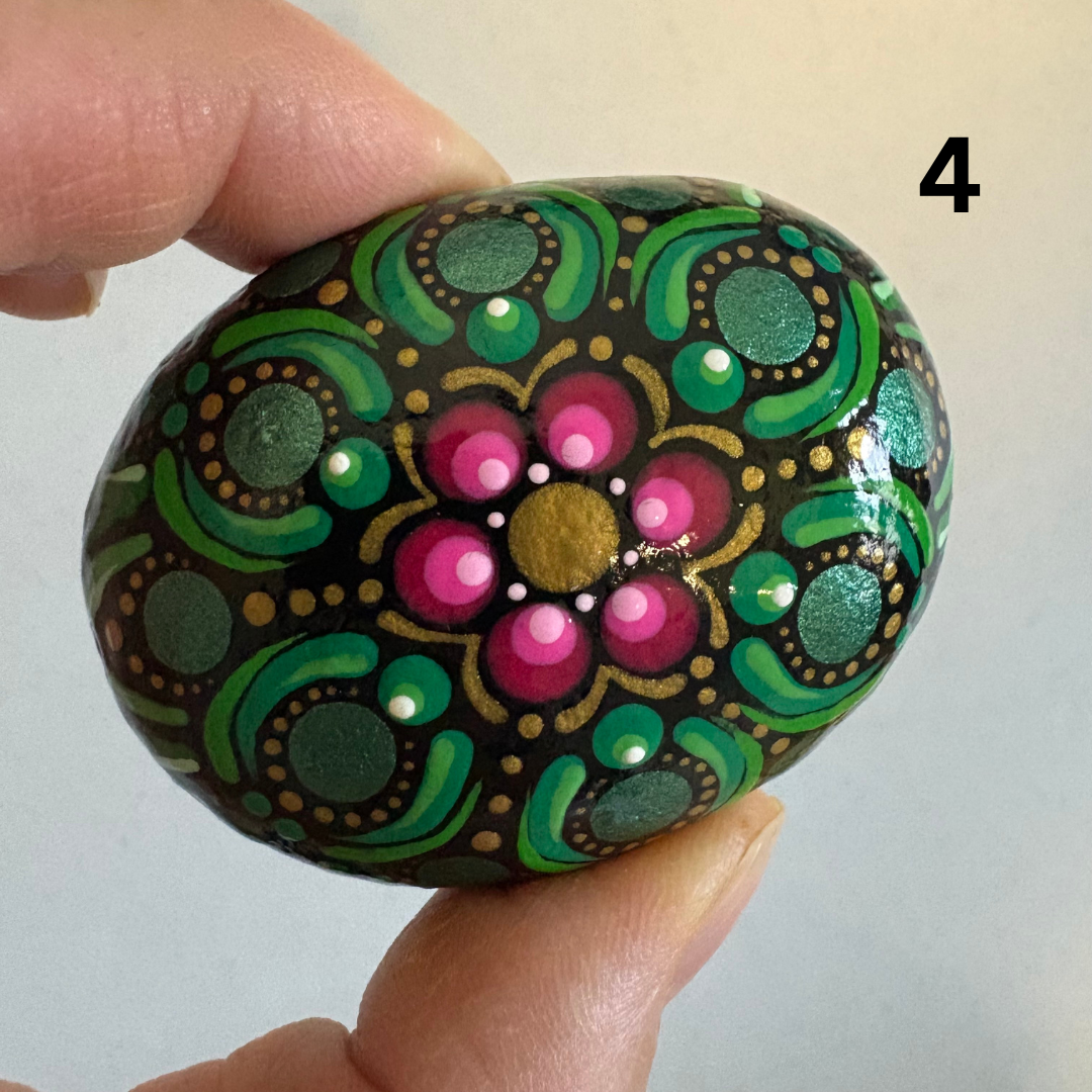 Hand-Painted Peyote Garden Stone