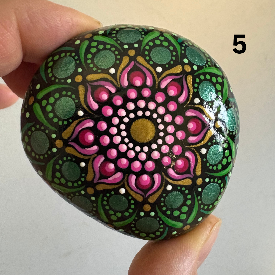 Hand-Painted Peyote Garden Stone