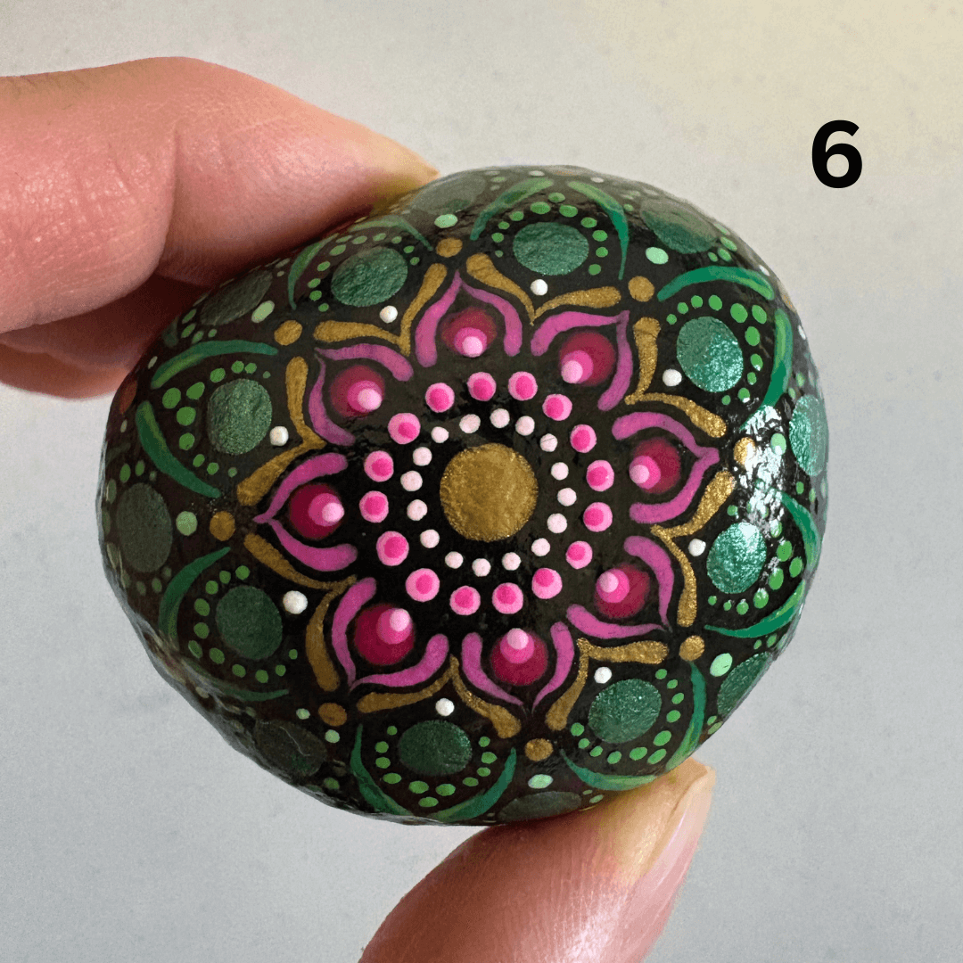Hand-Painted Peyote Garden Stone