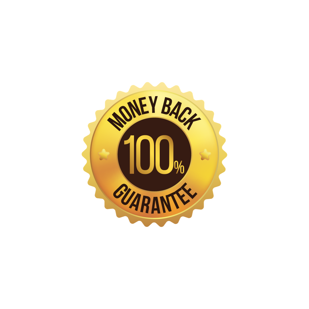 100% money back guarantee.